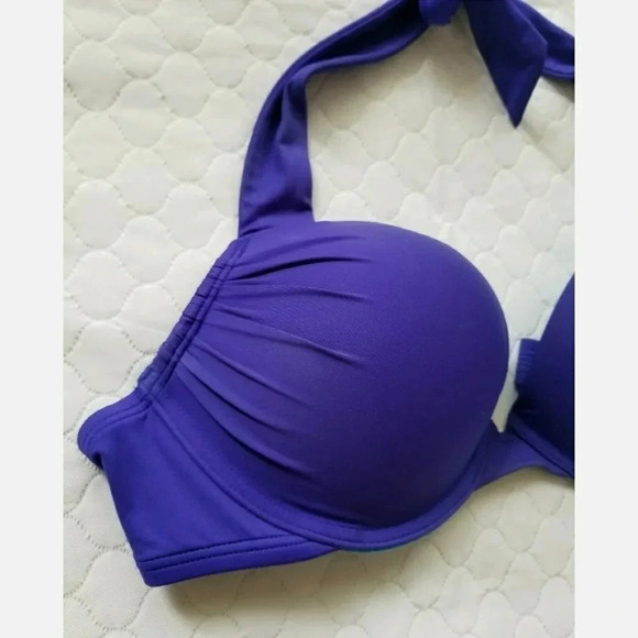 Victoria's Secret Swim BOMBSHELL Add-2-Cups BIKINI Top 32B Purple Swim HJ6 - Picture 2 of 5